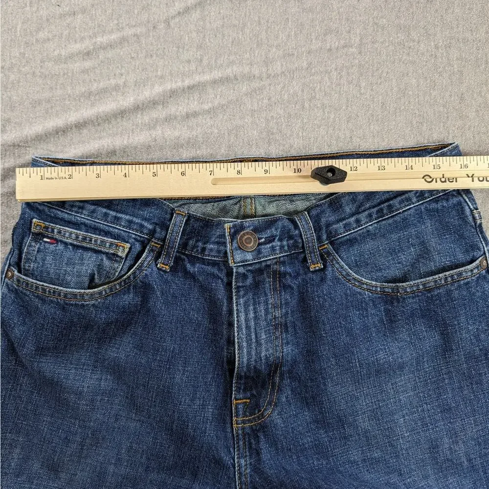 Y2K Tommy Hilfiger Jeans Mens 32 x 30 Blue Denim Straight Leg Preppy Office Work